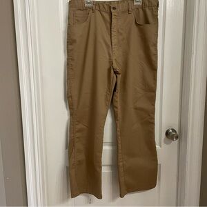 VINTAGE SHEPLERS Men's Classic Tan Chinos Polyester Size 40